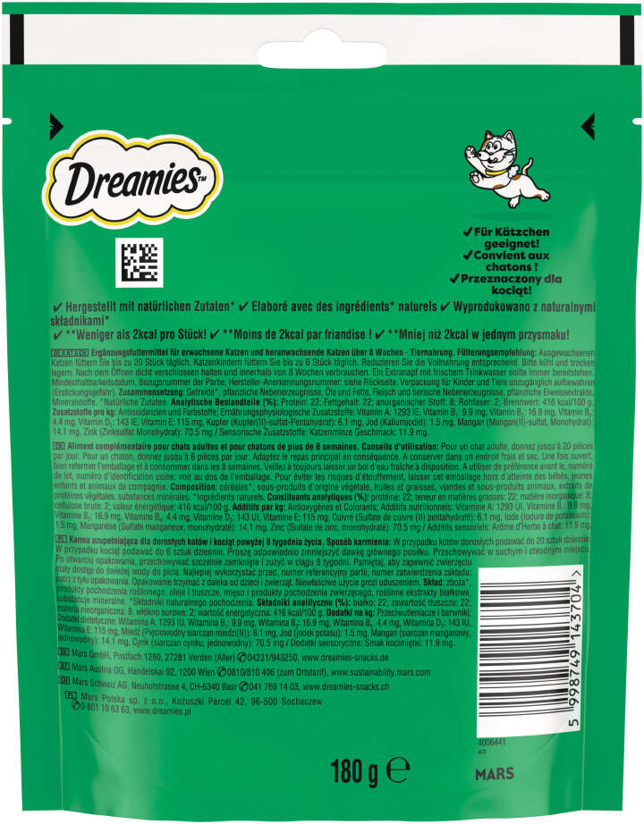 Dreamies Katzenleckerli mit Katzenminze Megapack